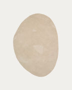 Tappeto Domm di lana beige 160 x 230 cm