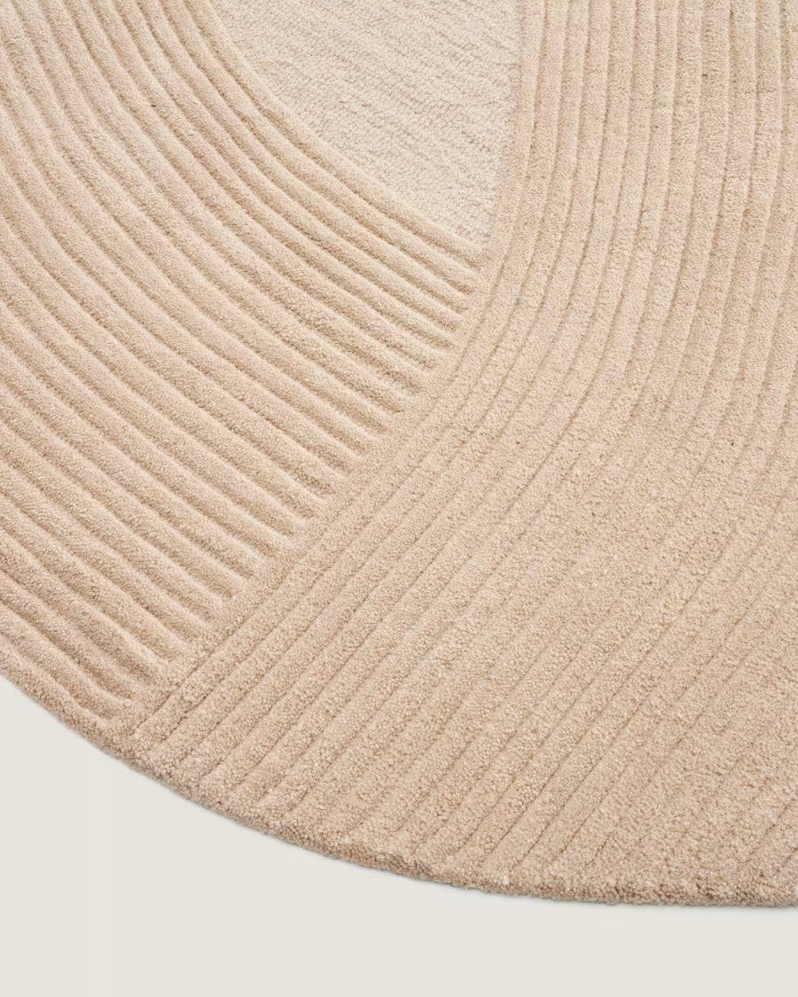 Tappeto Domm di lana beige Ø 200 cm