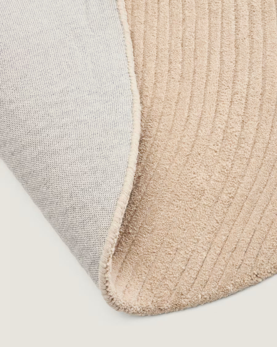 Tappeto Domm di lana beige Ø 200 cm