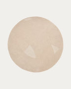 Tappeto Domm di lana beige Ø 200 cm