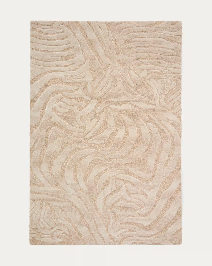 Tappeto Tribet in lana jacquard zebra 200 x 300 cm