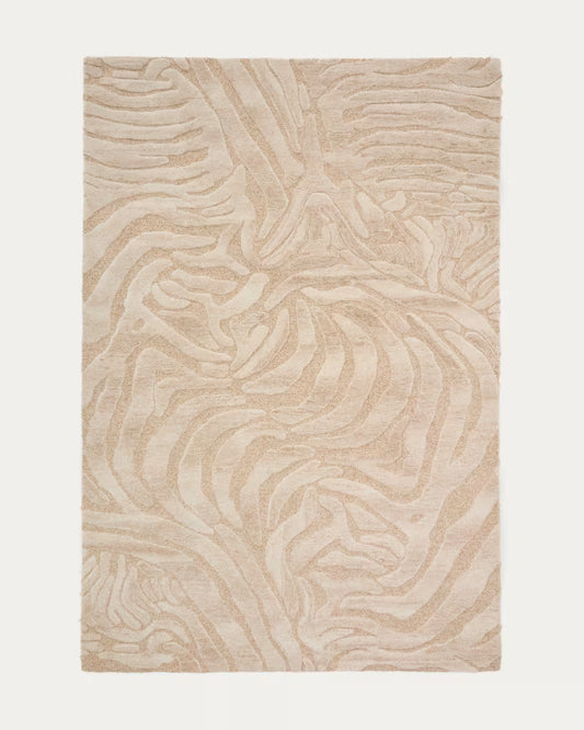 Tappeto Tribet in lana jacquard zebra 200 x 300 cm