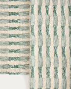 Set di 2 tovagliette Coren 100% cotone jacquard verde a contrasto 35 x 50 cm