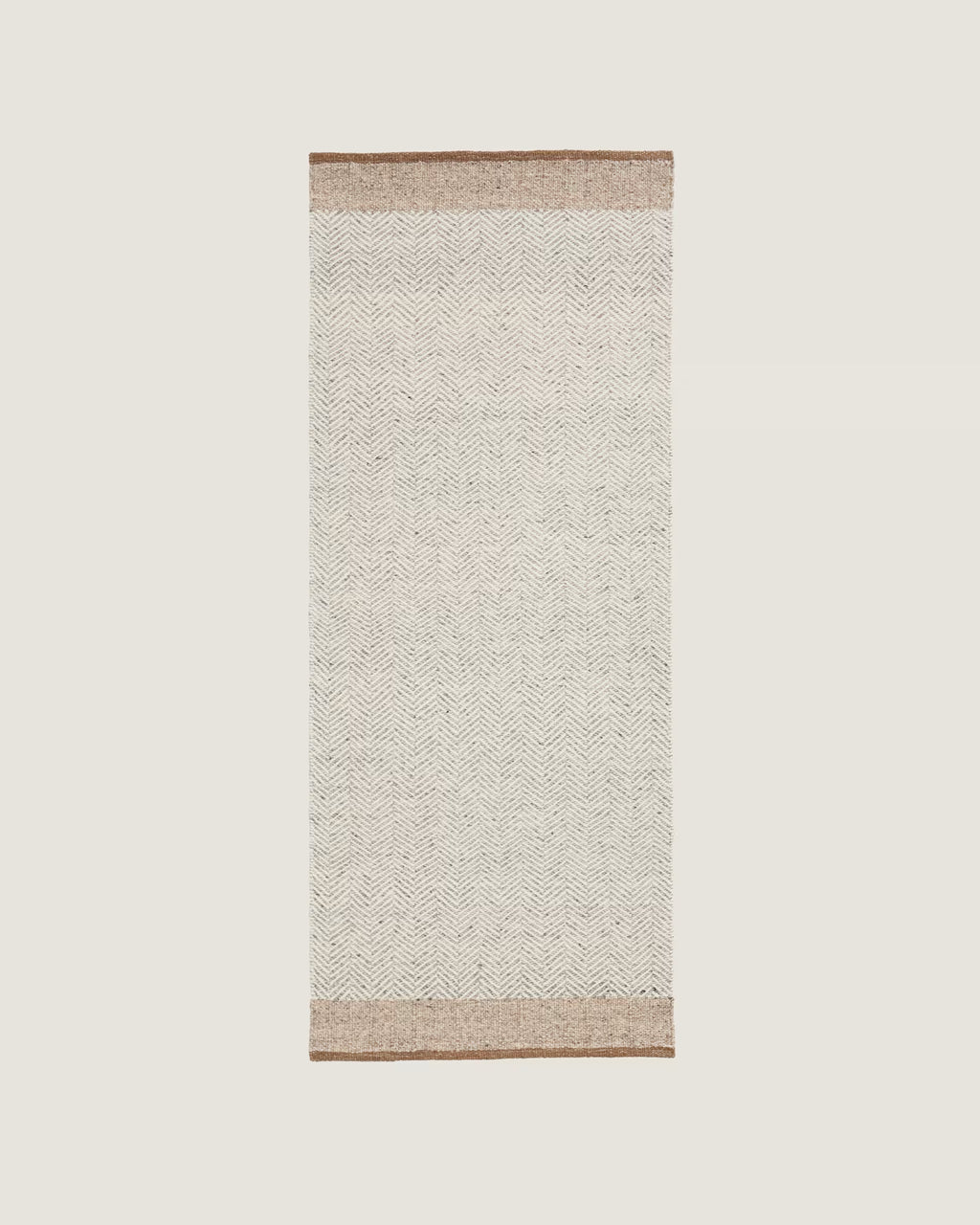 Passatoia Nifelia in lana jacquard beige 200 x 80 cm