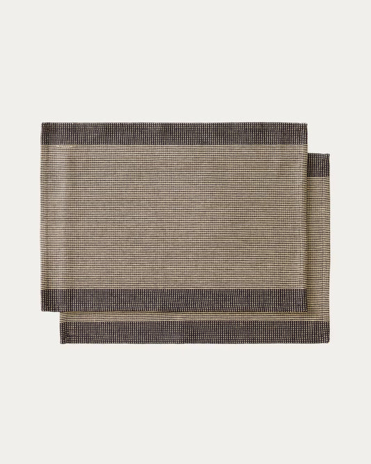 Set Briven di 2 tovaglie 100% cotone nere 35 x 50 cm