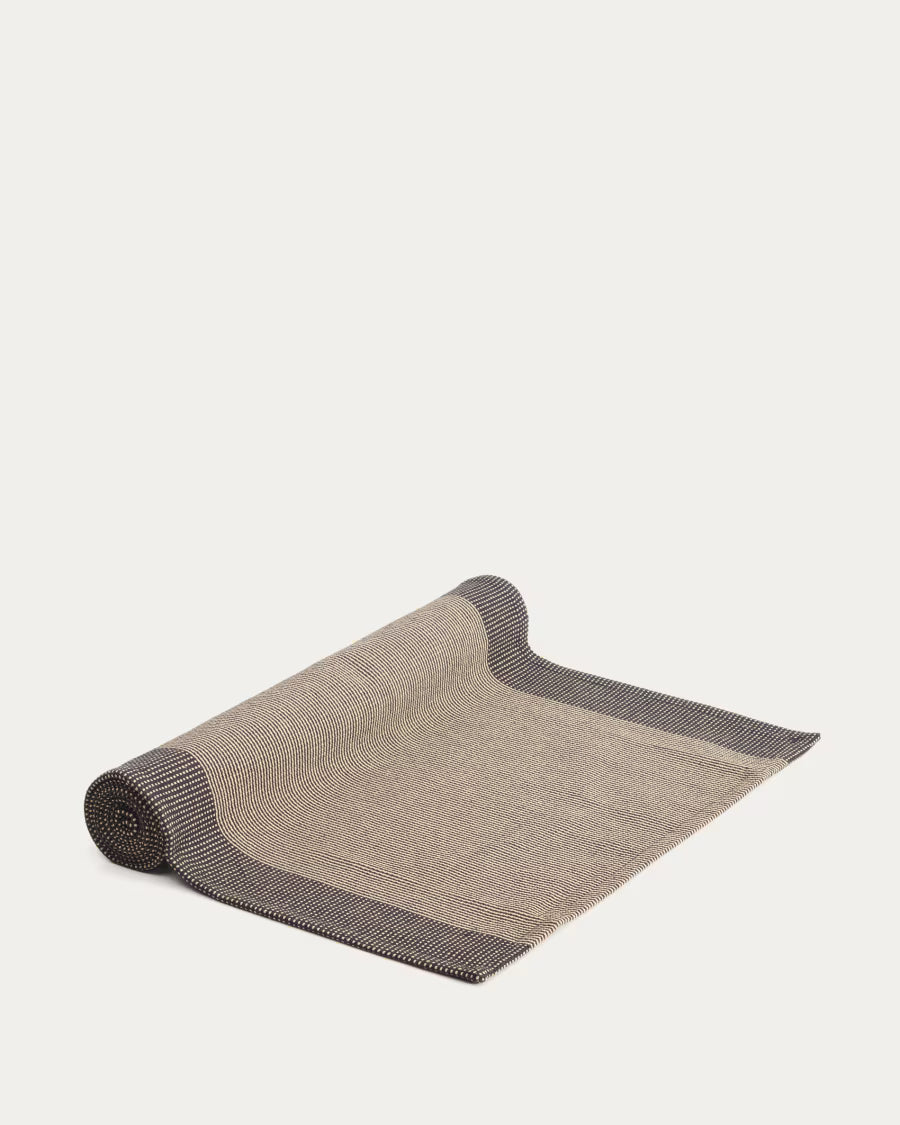 Runner da tavola Briven 100% cotone nero 50 x 150 cm