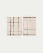 Set di 2 tovaglioli Aldelie 100% cotone jacquard multicolore