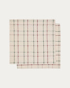 Set di 2 tovaglioli Aldelie 100% cotone jacquard multicolore