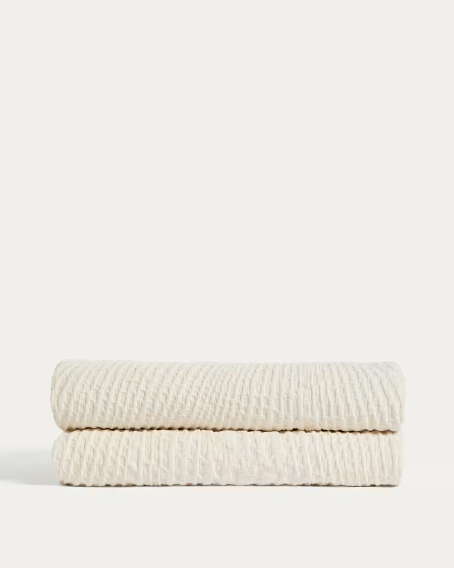 Trapunta Raylo 100% cotone con struttura a righe per letto da 150/160 cm