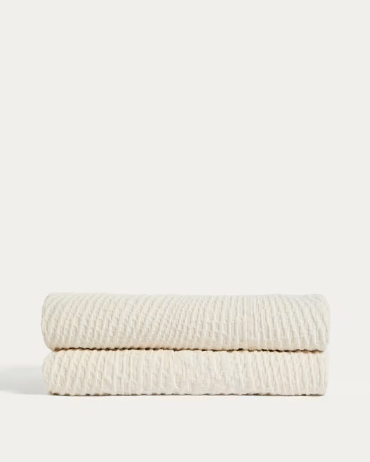 Trapunta Raylo 100% cotone con struttura a righe per letto da 150/160 cm