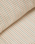 Trapunta Wufy 100% cotone waffle a righe multicolori per letto da 90 cm