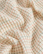 Trapunta Wufy 100% cotone waffle a righe multicolori per letto da 90 cm