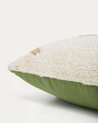 Fodera per cuscino da pavimento Epifania in 100% cotone bianco con pois multicolore