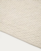 Passatoia Mascarell in cotone e poliestere bianco 70 x 140 cm