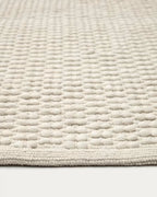 Tappeto Mascarell in cotone e poliestere bianco 200 x 300 cm