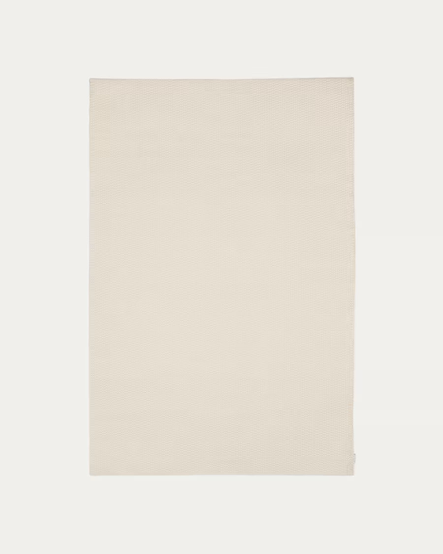 Tappeto Mascarell in cotone e poliestere bianco 200 x 300 cm