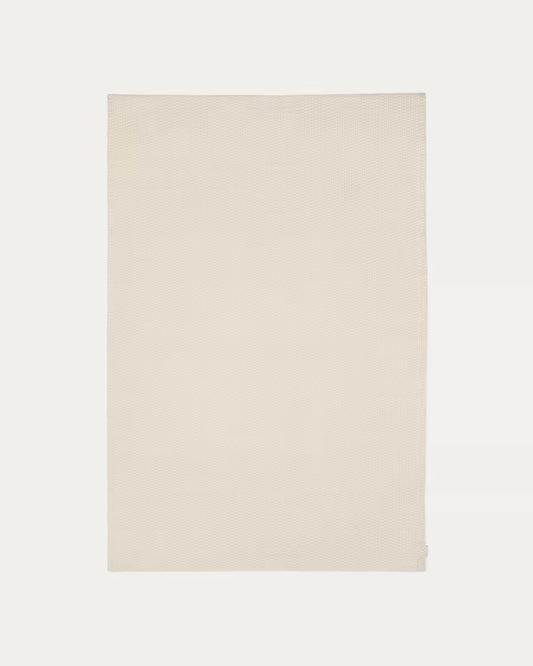 Passatoia Mascarell in cotone e poliestere bianco 70 x 140 cm
