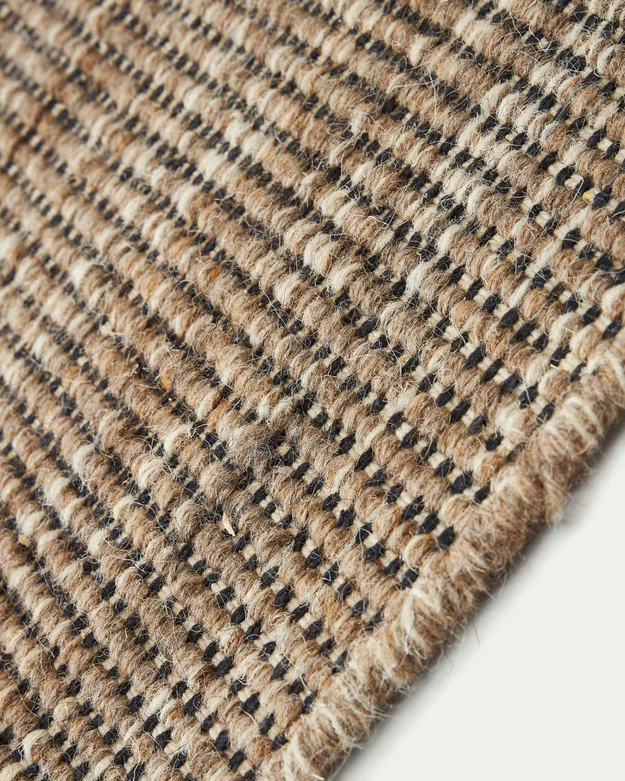 Tappeto Malenka in lana marrone 200 x 300 cm