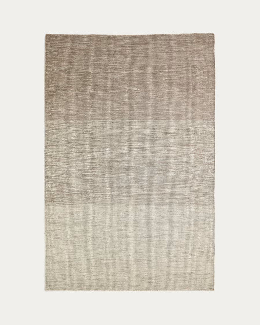Tappeto Malenka in lana marrone 200 x 300 cm