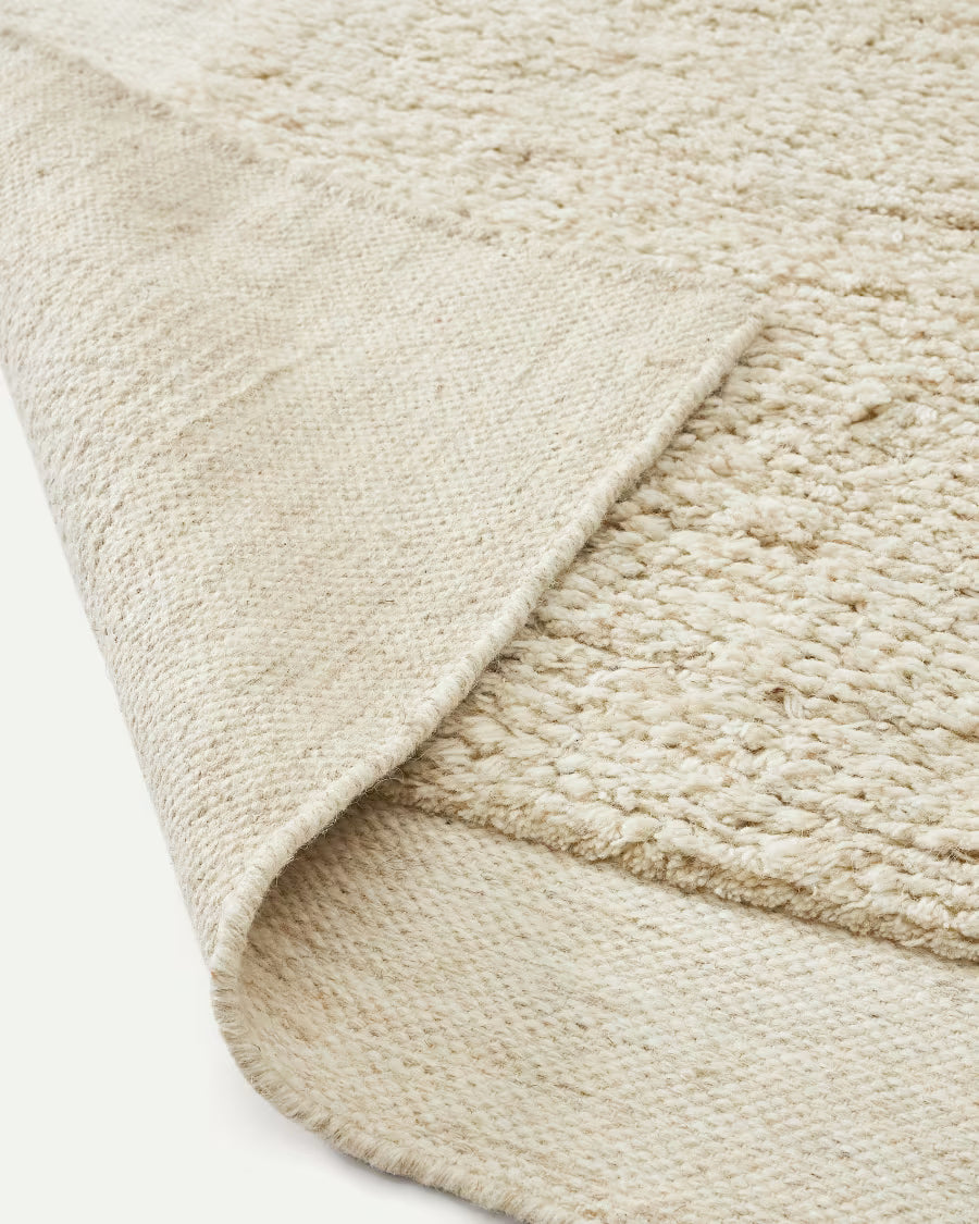 Tappeto Marely in lana bianco 160 x 230 cm