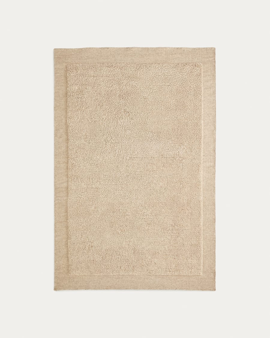 Tappeto Marely in lana beige 160 x 230 cm