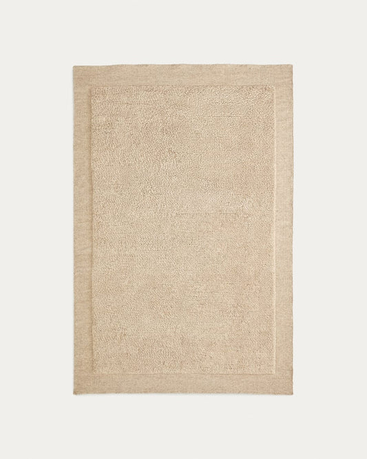 Tappeto Marely in lana beige 160 x 230 cm