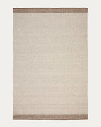 Tappeto Nifelia jacquard in lana beige 200 x 300 cm