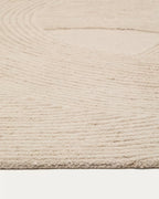 Tappeto Domm di lana beige 200 x 300 cm