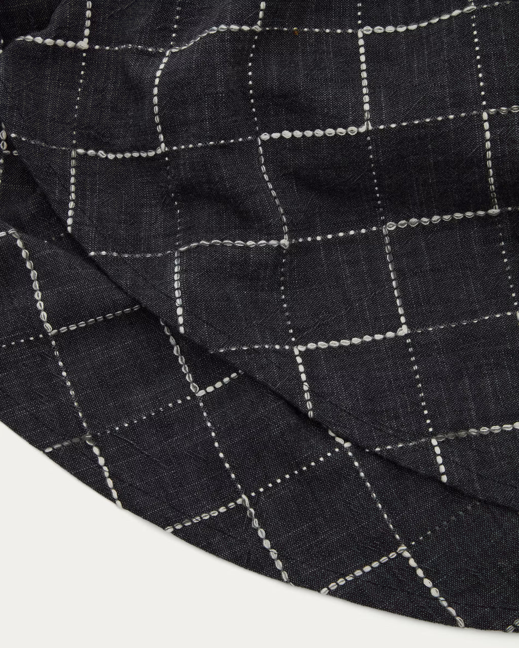 Tovaglia rotonda Ersen 100% cotone nero Ø170 cm