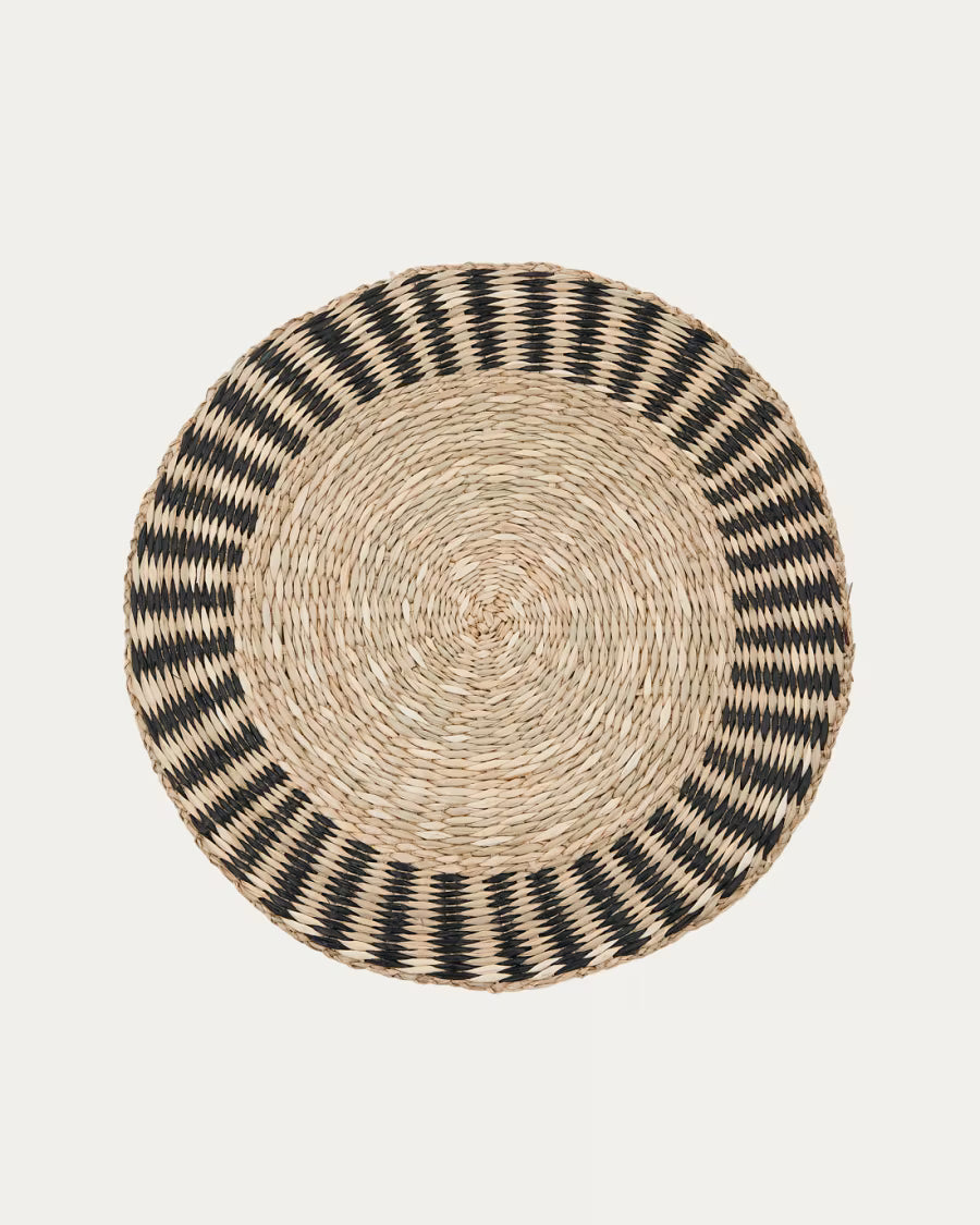 Set Arta di 2 tovagliette individuali in fibre naturali  nero Ø 35 cm