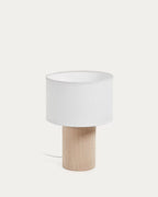 Lampada da tavolo Bianella in velluto a coste beige