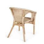 Set di 4 poltrone ALLISS in rattan naturale, impilabile