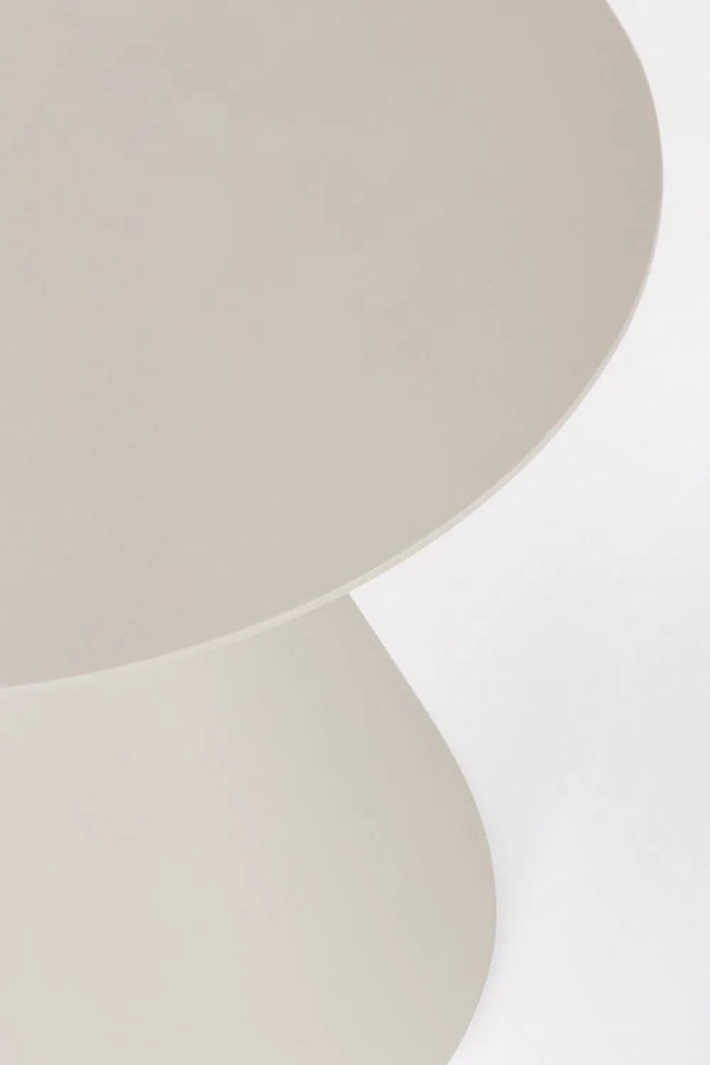 Tavolino rotondo ALOHA in alluminio beige