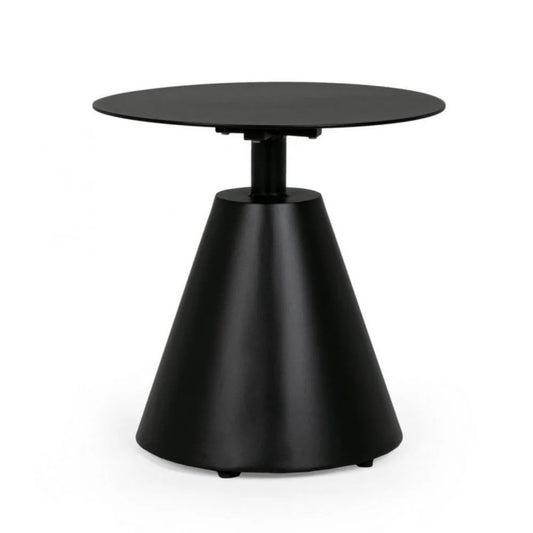 Tavolino rotondo ALOHA in alluminio nero