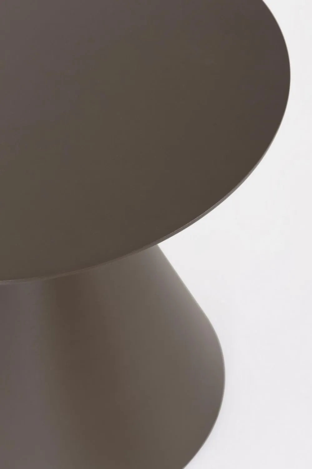 Tavolino rotondo ALOHA in alluminio marrone