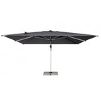 Ombrellone a sospensione ARIES con palo in alluminio anodizzato e telo grigio scuro 3×4