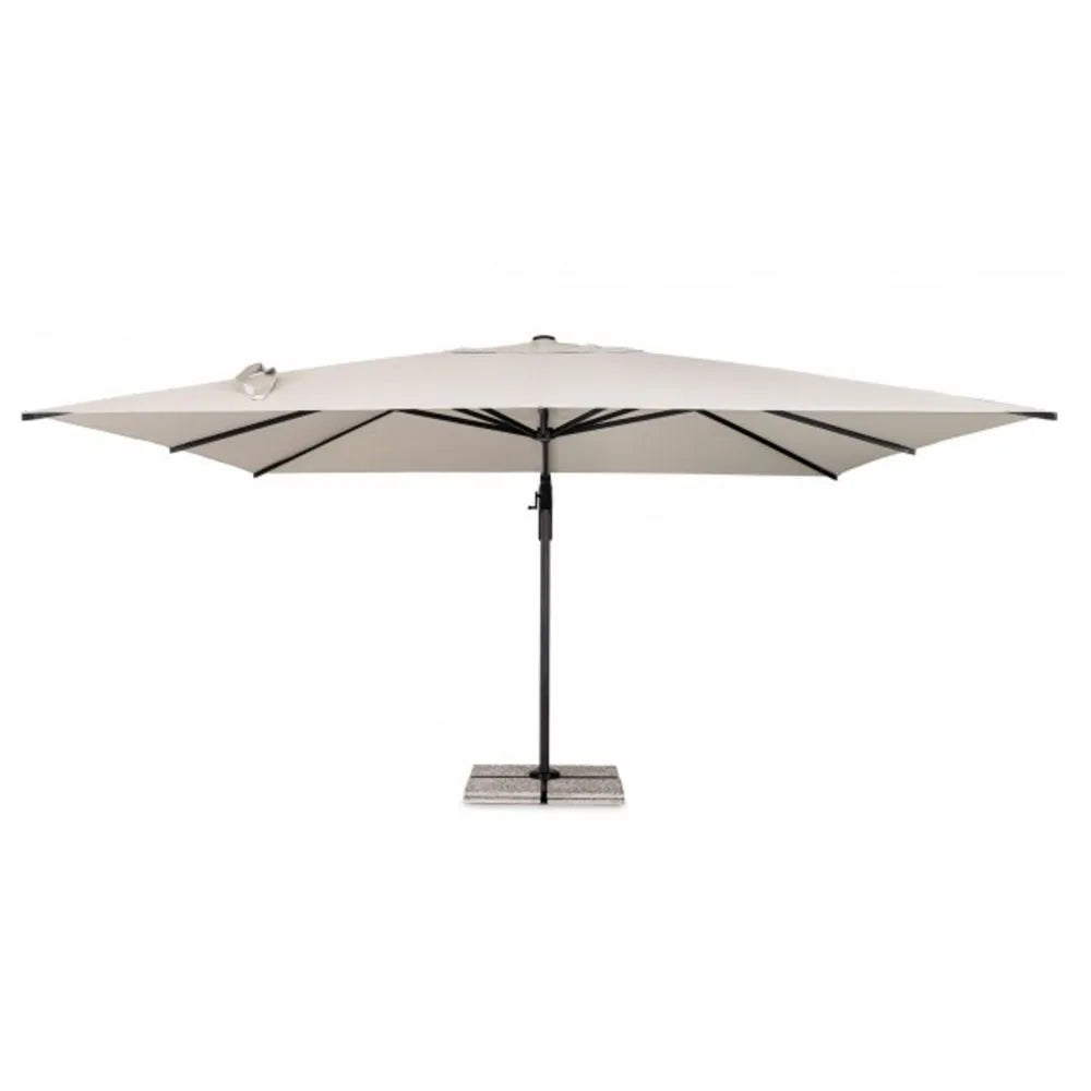 Ombrellone a sospensione ARIES con palo in alluminio e telo naturale 3×4