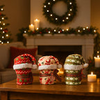 Coperta natalizia con cappello rosa