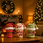 Coperta natalizia con cappello rosso