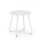 Tavolino rotondo AUSTIN in acciaio bianco