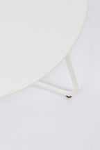 Tavolino rotondo AUSTIN in acciaio bianco