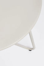 Tavolino rotondo AUSTIN in acciaio beige