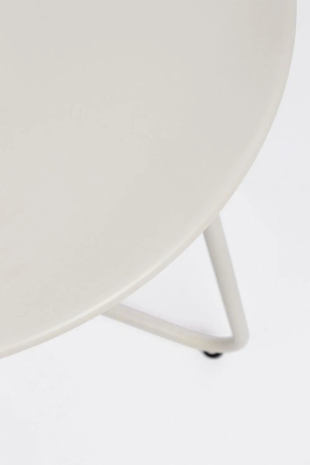 Tavolino rotondo AUSTIN in acciaio beige