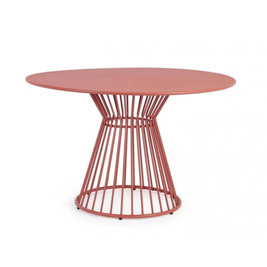Tavolo rotondo AUSTIN in acciaio rosso Ø 120 cm