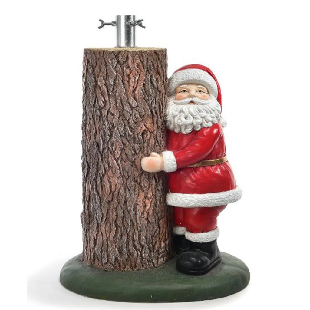 Base per albero SANTA CLAUS in resina con supporto in metallo
