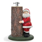 Base per albero SANTA CLAUS in resina con supporto in metallo