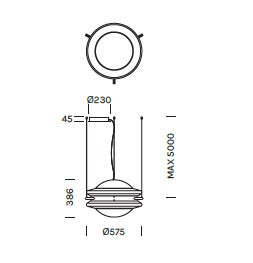 Lampada a sospensione BARYON Art. 2574