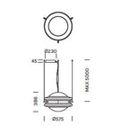 Lampada a sospensione BARYON Art. 2574