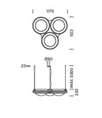 Lampada a sospensione BARYON Art. 2575