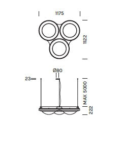 Lampada a sospensione BARYON Art. 2575